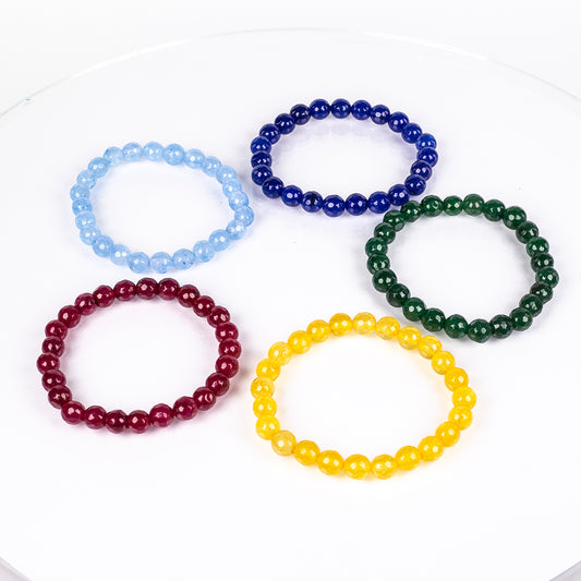 Zestaw bryłka z żółtym jadeitem i zielonym jadeitem ( Bransoletka )