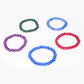 Set of Bracelet with Dyed Amethyst Jade, Green Jade, Light Blue Jade, Dark Blue Jade and Red Jade ATWG: 88.55 cts, AVG: 88.56 grms