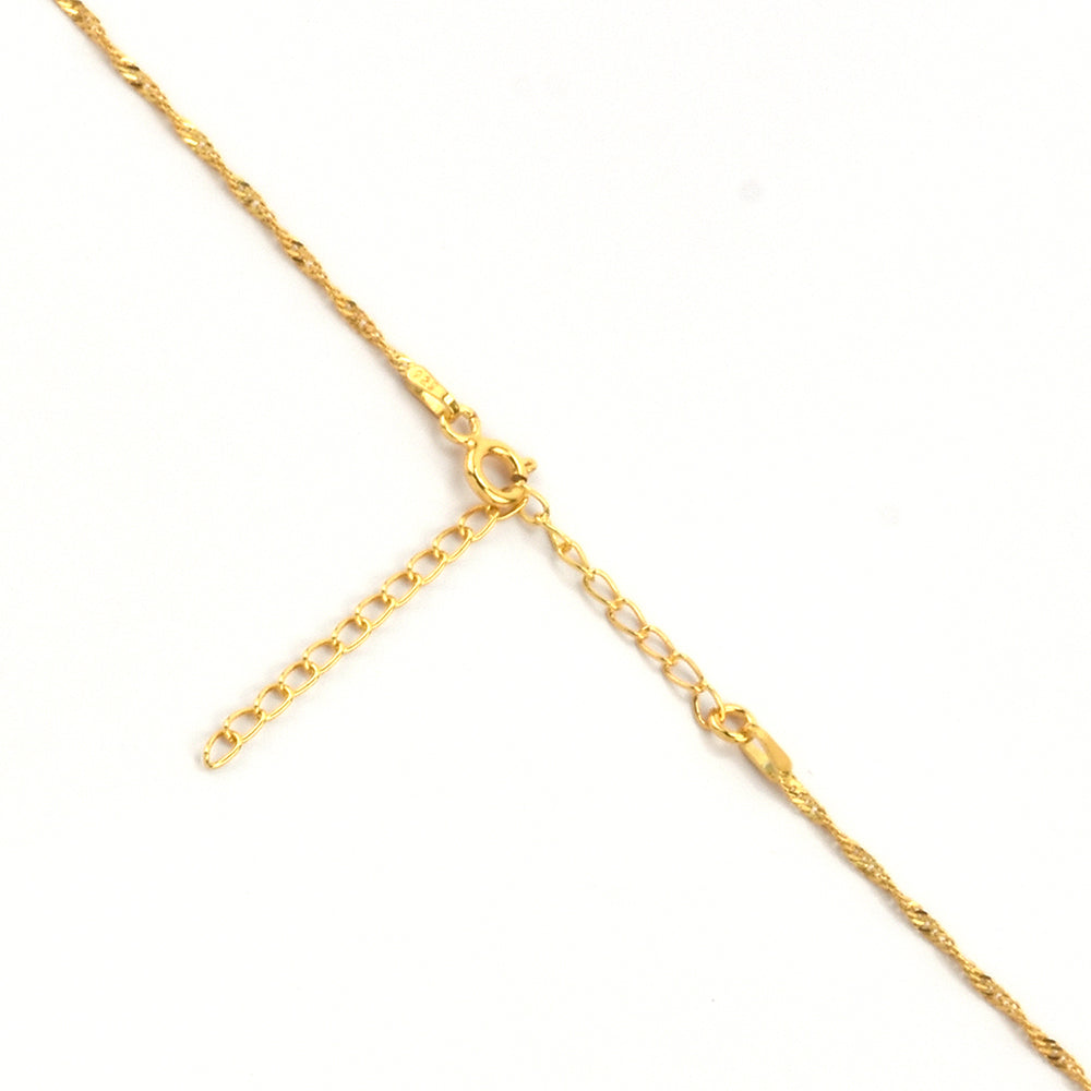 Łańcuszek srebrny pozłacany 4 