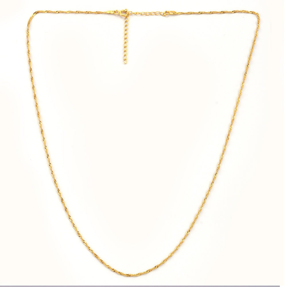 Łańcuszek srebrny pozłacany