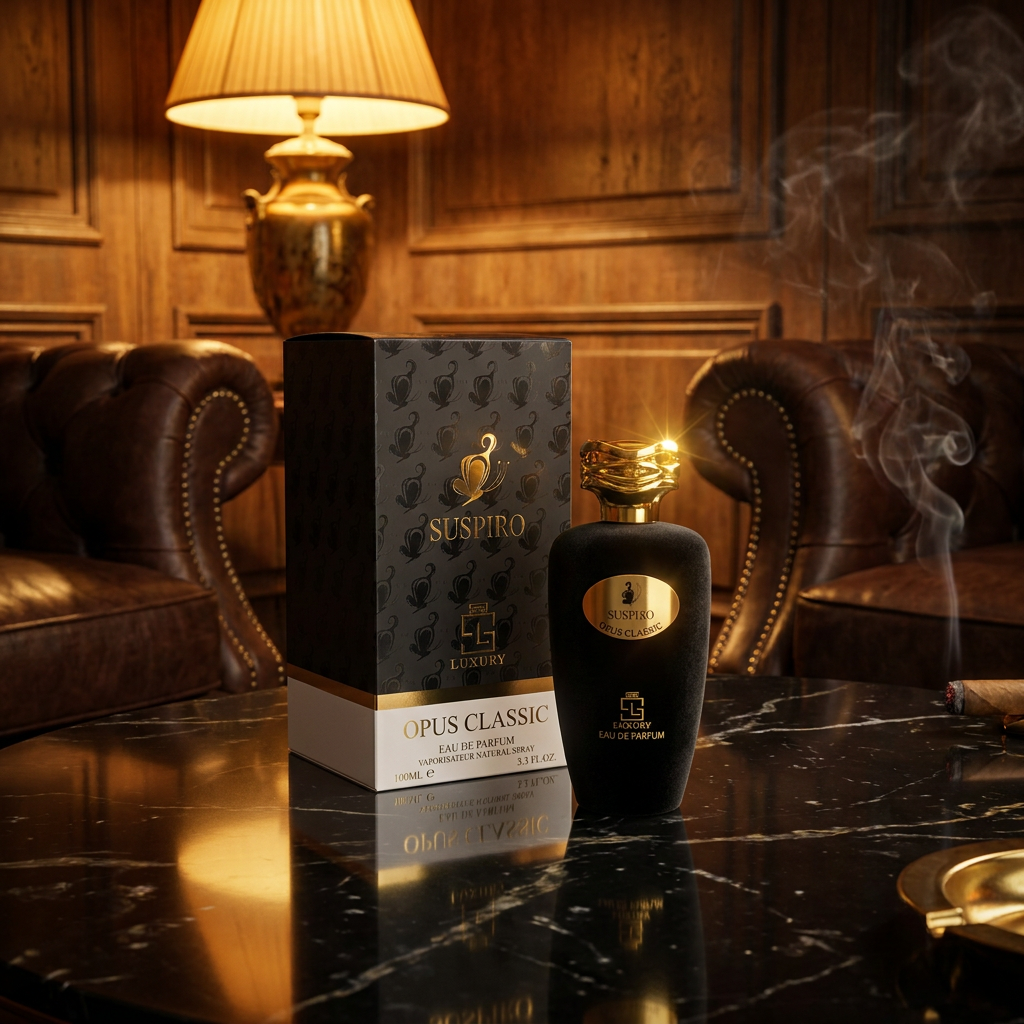 100 ml Eau de Perfume Oriental SUSPIRO OPUS CLASSIC (TOP: NUTMEG; MIDDLE: ROSE, YLANG; BASE: AMBER, CEDARWOOD, LEATHER, MUSK, PATCHOULI)
