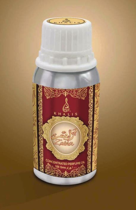 ZAKHIR 100 ml perfume oil (TOP: BERGAMOT, SAFFRON; MIDDLE: LEATHER, ROSE, NAGARMOTHA; BASE: SANDALWOOD, CEDARWOOD) 1 
