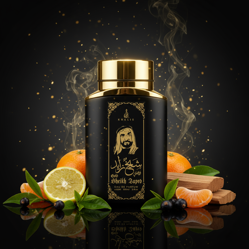 100 ml wody perfumowanej SHEIKH ZAYED GOLD Pikantny drzewny zapach dla mężczyzn 6 