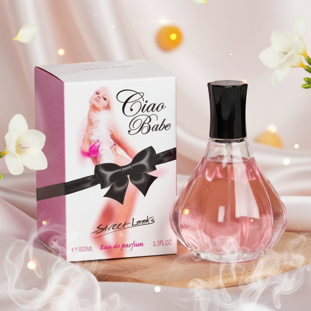 100 ml wody prefumowanej "CIAO BABE" Owocowo-kwiatowy zapach dla kobiet, o wysokiej zawartości olejków zapachowych 2%