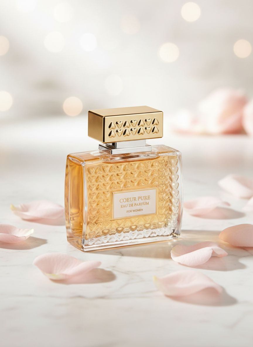 100 ml wody perfumowanej COEUR PURE Kwiatowy zapach dla kobiet 4 