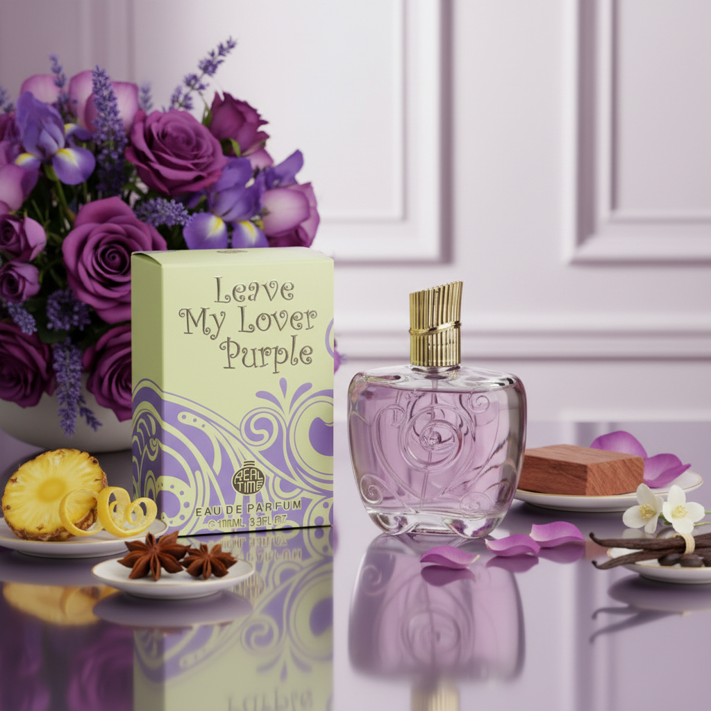 100 ml EDP LEAVE MY LOVER FIOLETOWY, orientalno - waniliowy zapach dla kobiet 4 