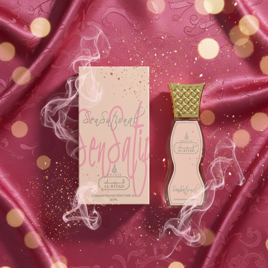 SENSATIONAL 20 ML perfume oil (Top : Fresh,citrus-orange , Lemon,mandarin; Middle: Floral Jasmine,geranium Iris; Base: Musk, Gourmand, Powdery, Ambery, Balsamic)