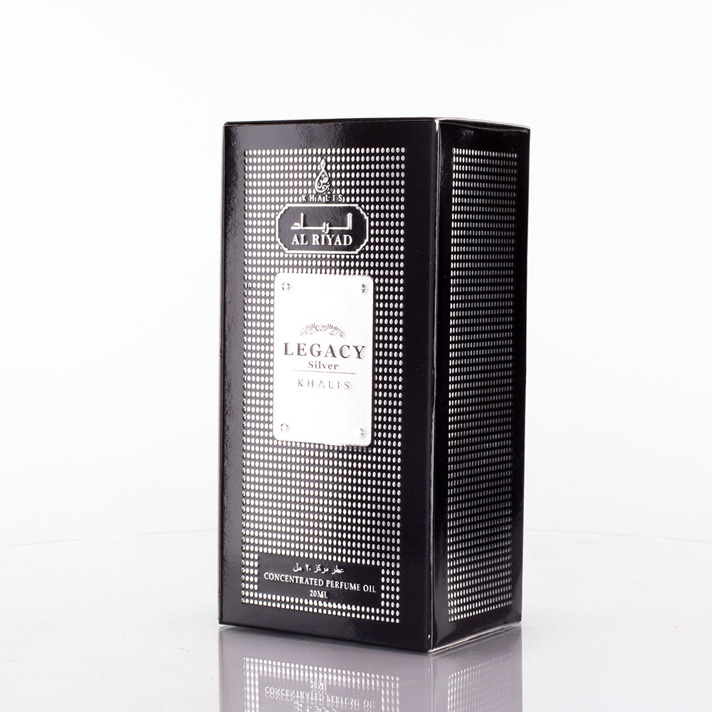Perfumy w olejku 20 ml "Legacy Silver" – drzewny zapach unisex