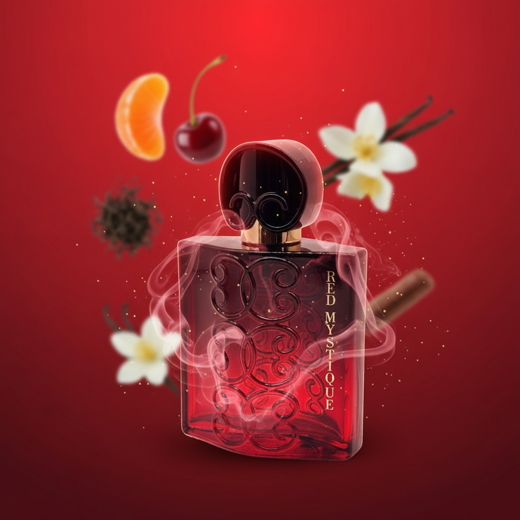 Woda perfumowana (EDP) 100 ml "Black Intense Red Mystique" – zapach kwiatowo-owocowy