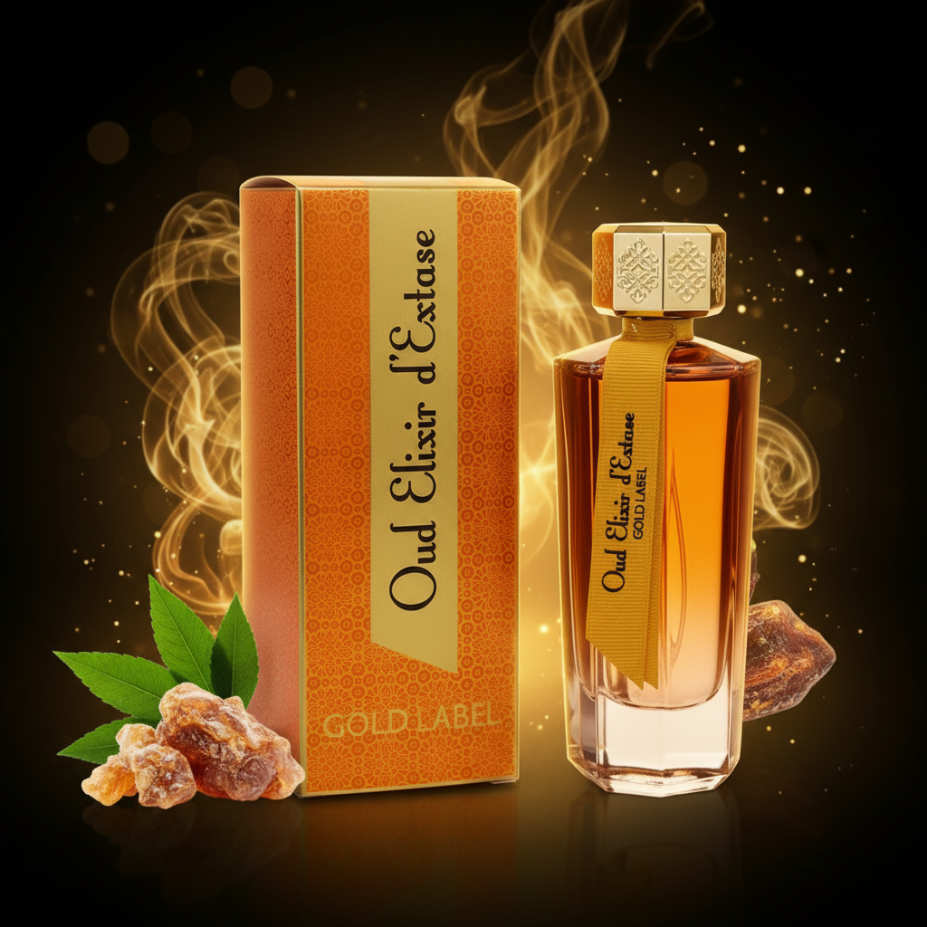 „Oud Elixir d’Extase Gold Label” EDP 100ml – zapach drzewno-szyprowy