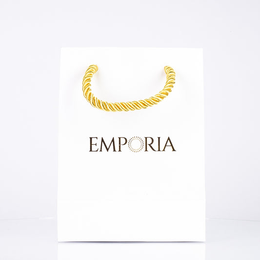 Elegancka papierowa torba z logo Emporia, 22x15x6 cm