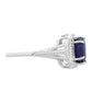 Pierścionek ze srebra próby 925 z szafirem tajskim i białym topazem