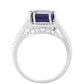 Pierścionek ze srebra próby 925 z szafirem tajskim i białym topazem