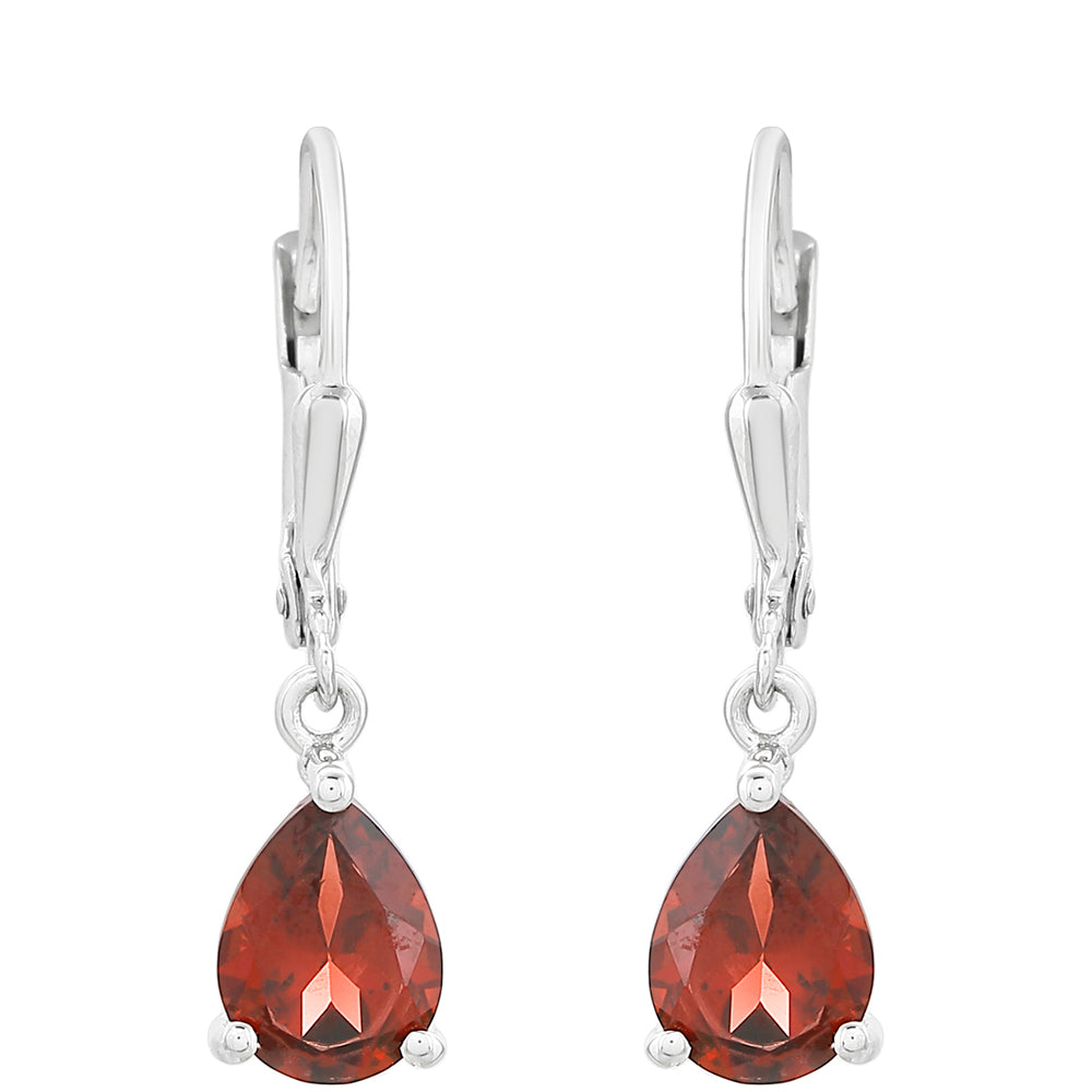 Kolczyki ze srebra próbe 925 z granatem 1 