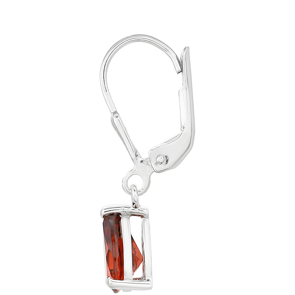 Kolczyki ze srebra próbe 925 z granatem 2 