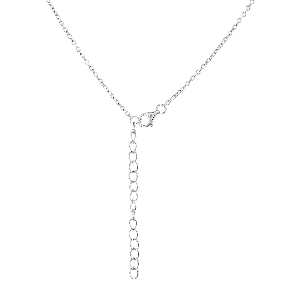 Naszyjnik ze srebra próby 925 z granatem i białym topazem