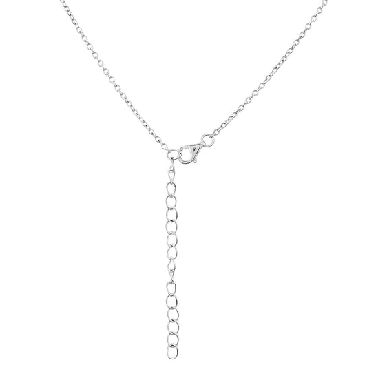 Naszyjnik ze srebra próby 925 z granatem i białym topazem