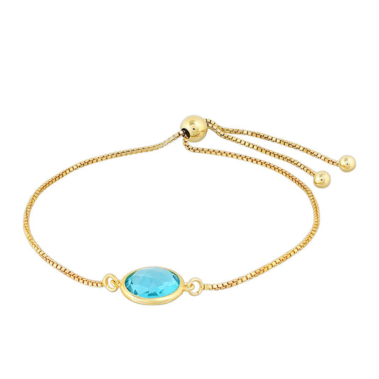 Bransoletka srebrna pozłacana z kwarcem Paraiba