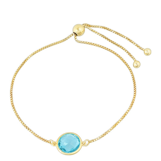 Bransoletka srebrna pozłacana z kwarcem Paraiba