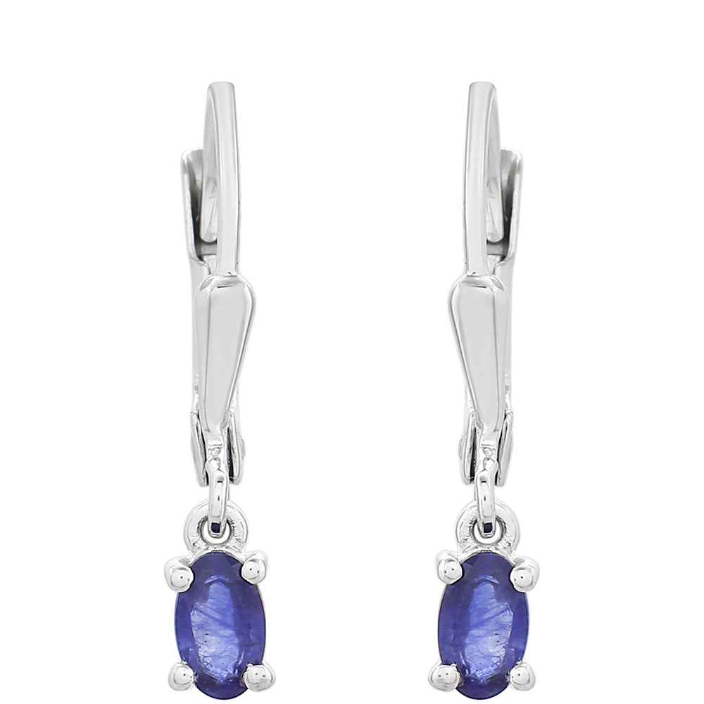 Kolczyki ze srebra próbe 925 z szafirem tajskim 1 