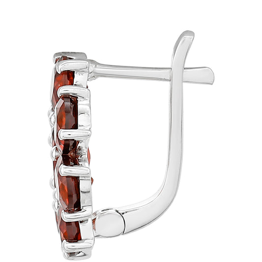 Kolczyki ze srebra próbe 925 z granatem