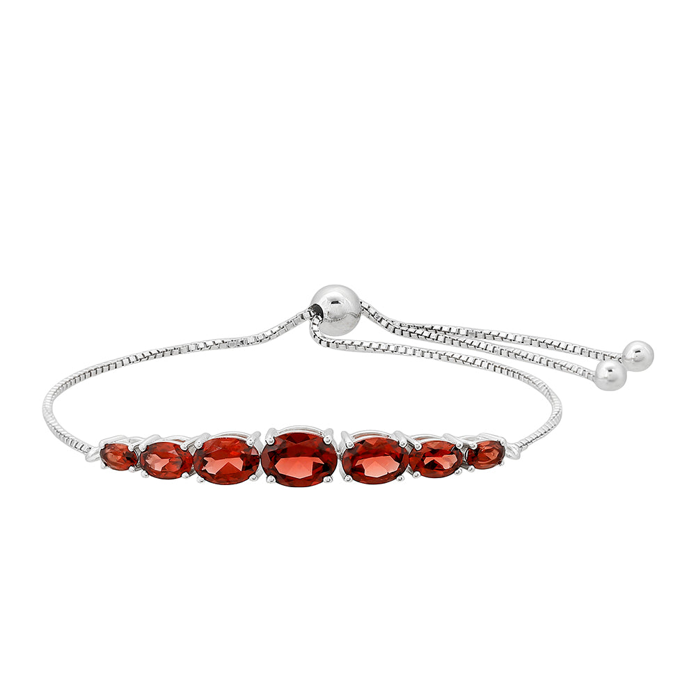 Bransoletka ze srebra próba 925 z granatem 1 