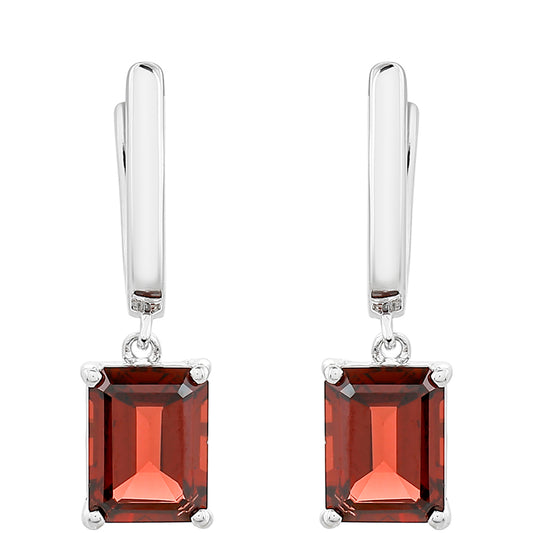 Kolczyki ze srebra próbe 925 z granatem