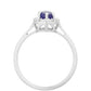 Pierścionek ze srebra próby 925 z szafirem tajskim i białym topazem