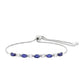 Bransoletka ze srebra próba 925 z szafirem tajskim i białym topazem