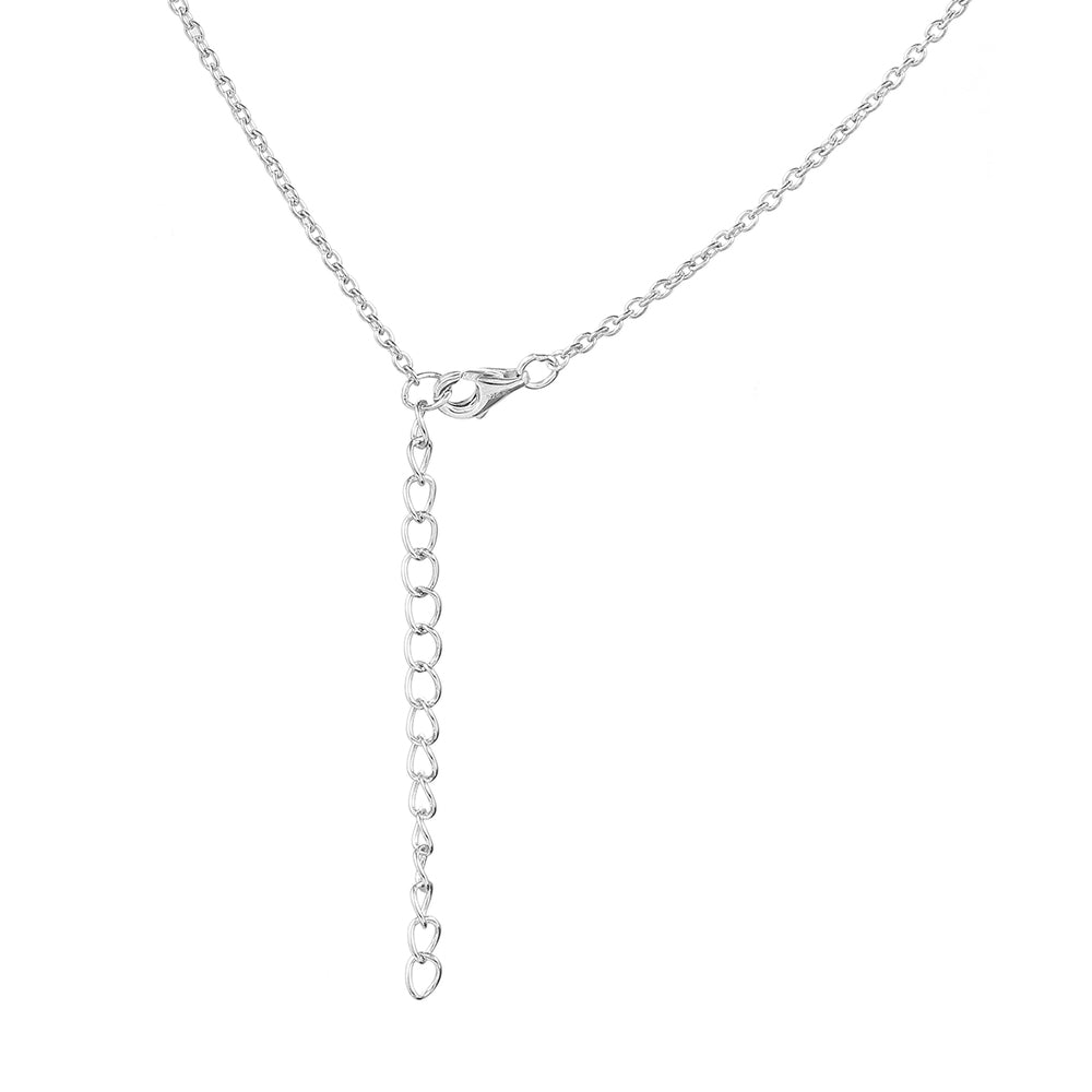 Naszyjnik ze srebra próby 925 z szafirem tajskim i białym topazem