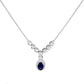 Naszyjnik ze srebra próby 925 z szafirem tajskim i białym topazem
