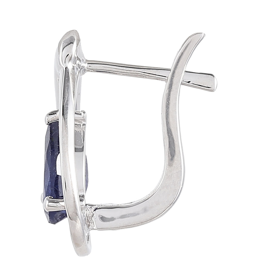 Kolczyki ze srebra próbe 925 z szafirem tajskim 2 