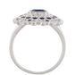 Pierścionek ze srebra próby 925 z szafirem tajskim i białym topazem