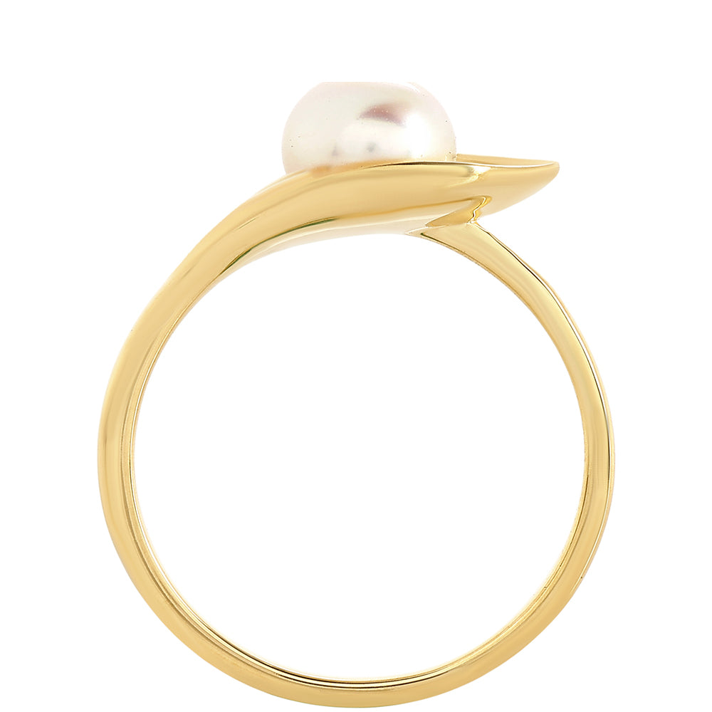 Pierścionek srebrny pozłacany z perłami hodowlanymi słodkowodnymi