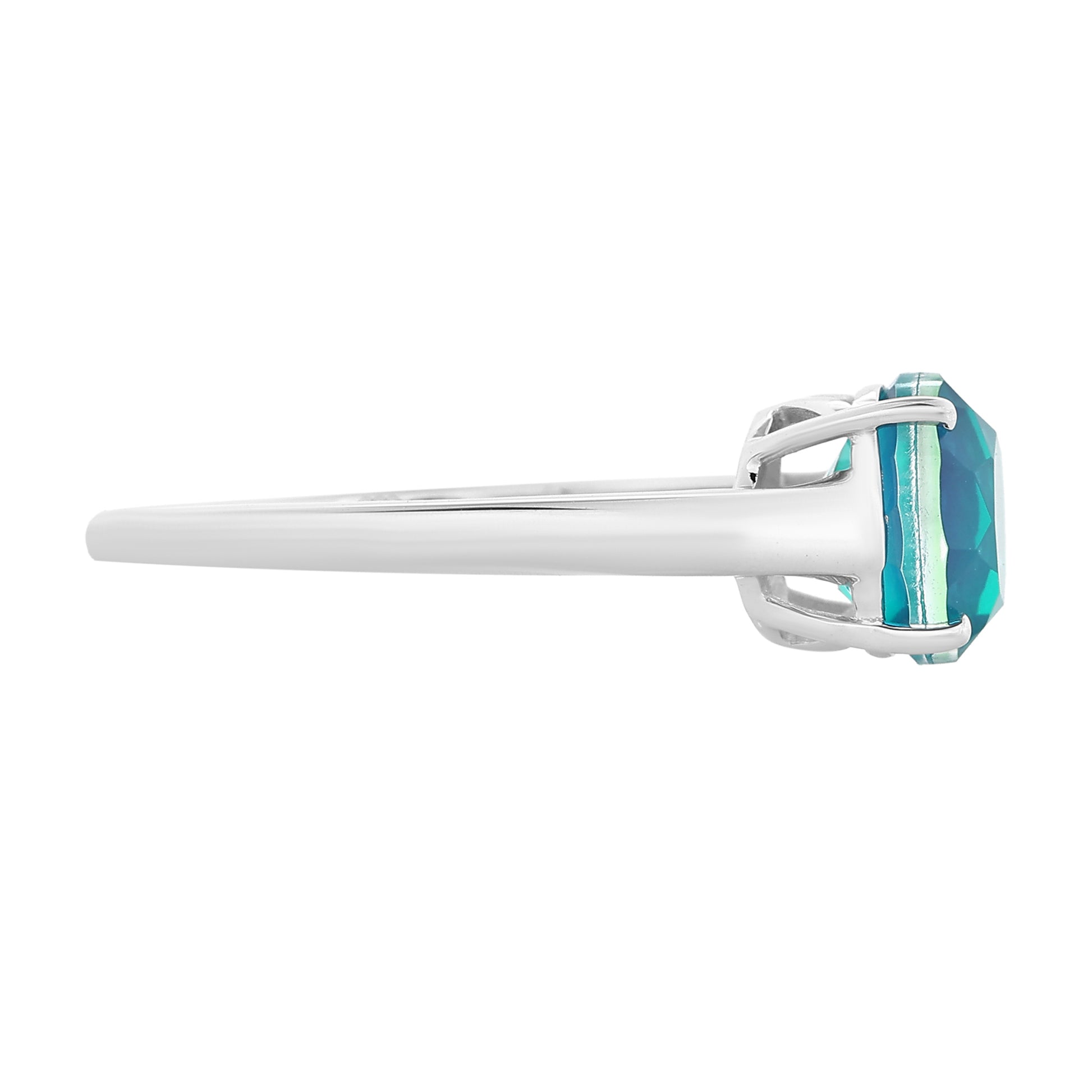 Pierścionek ze srebra próby 925 z kwarcem Peacock 5 