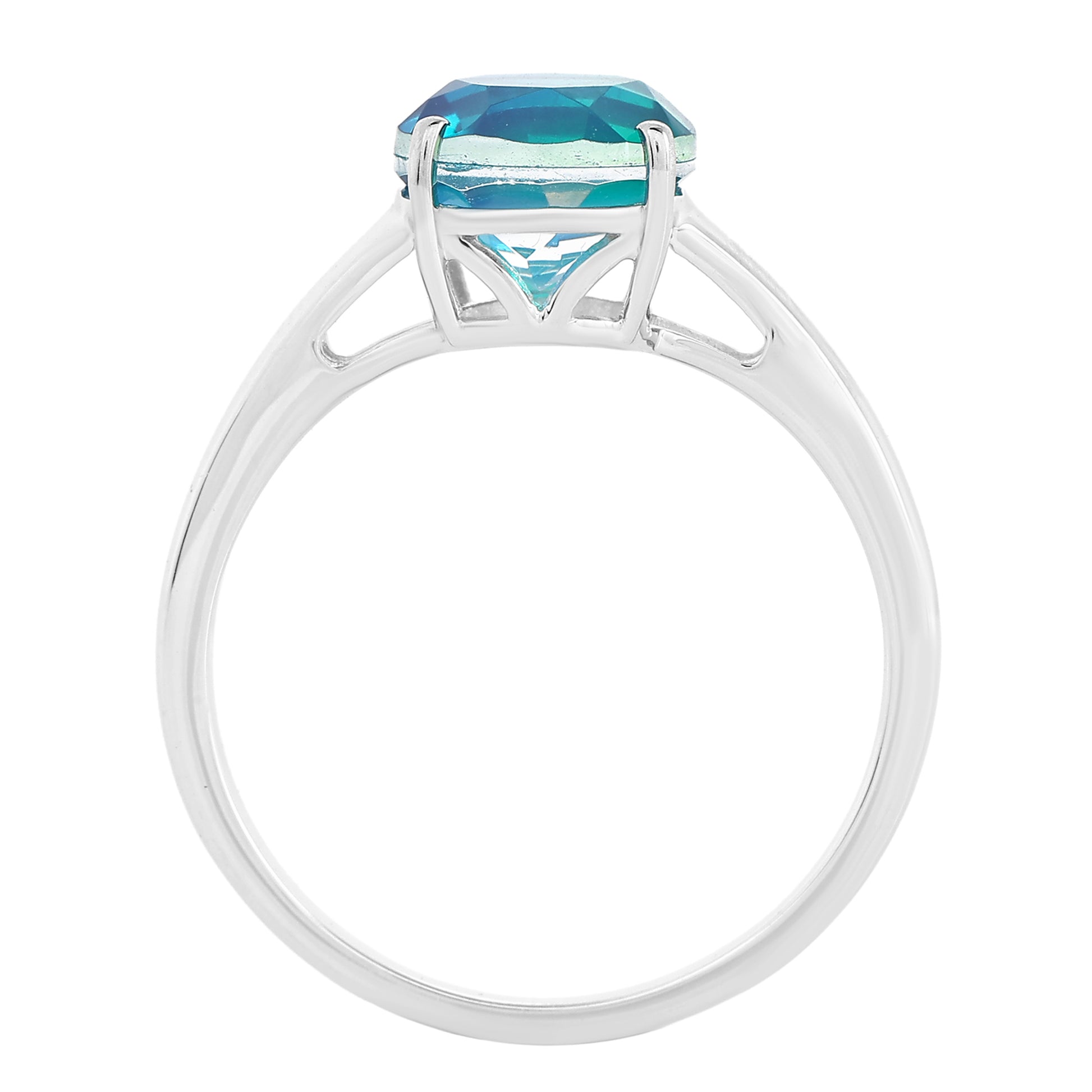 Pierścionek ze srebra próby 925 z kwarcem Peacock 6 