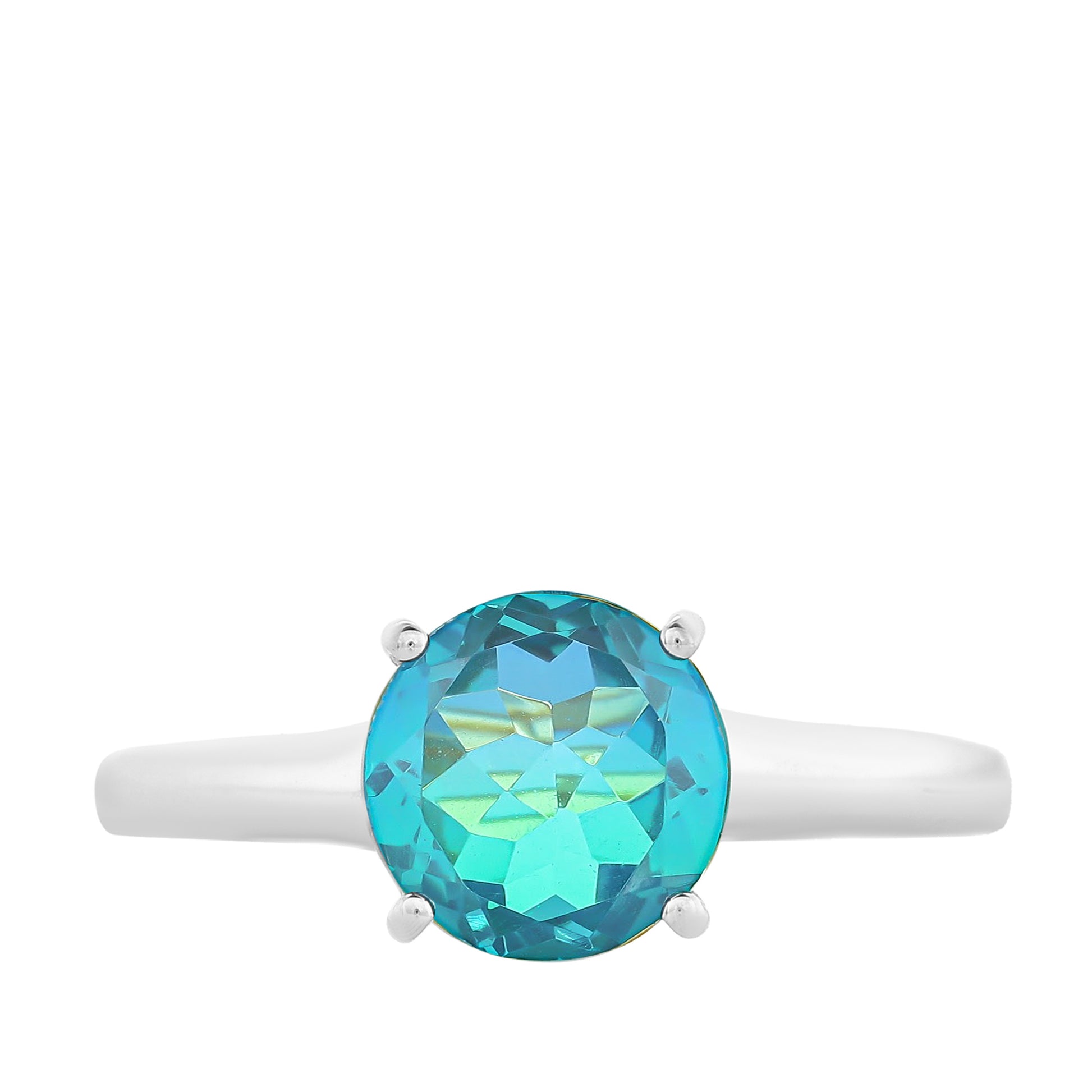 Pierścionek ze srebra próby 925 z kwarcem Peacock 8 