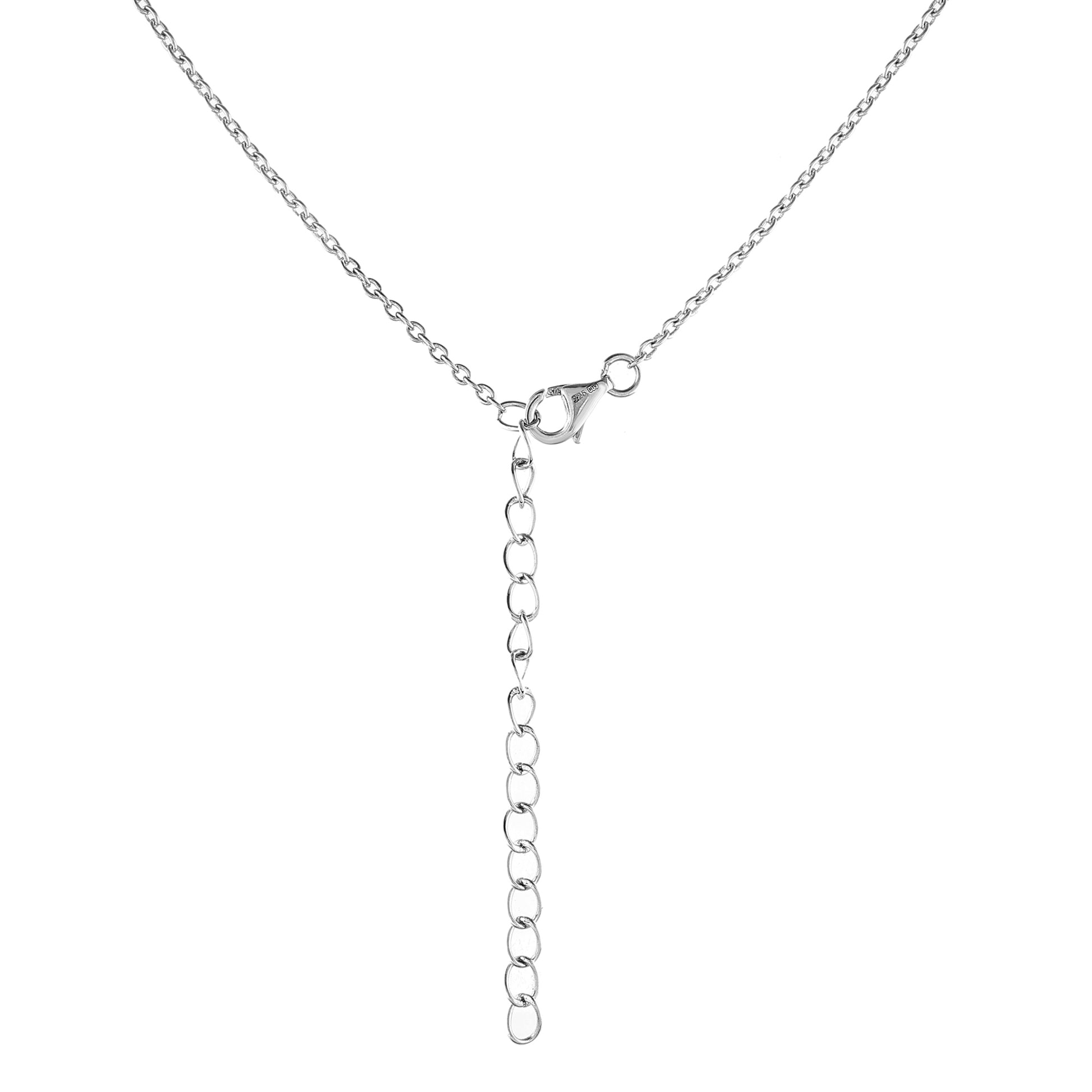 Naszyjnik ze srebra próby 925 z kwarcem Peacock i białym topazem 3 