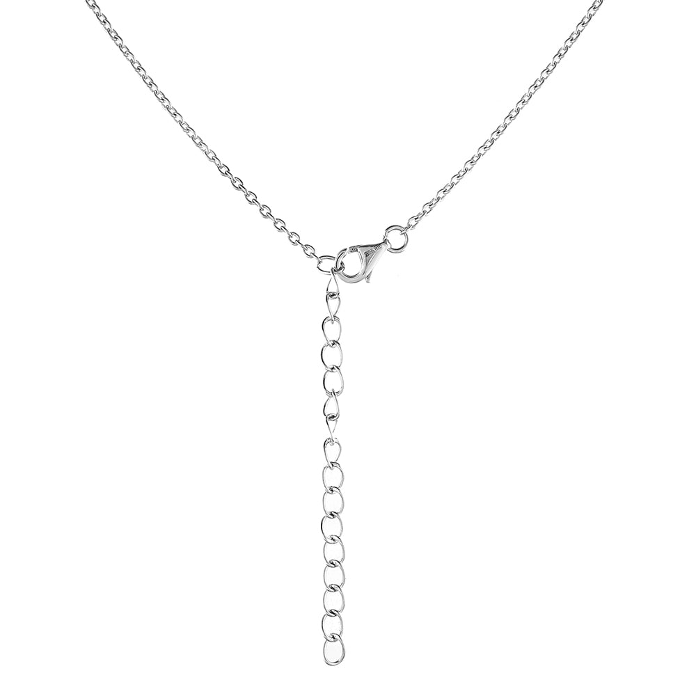 Naszyjnik ze srebra próby 925 z kwarcem Peacock i białym topazem