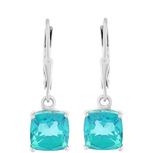 Kolczyki ze srebra próbe 925 z kwarcem Peacock