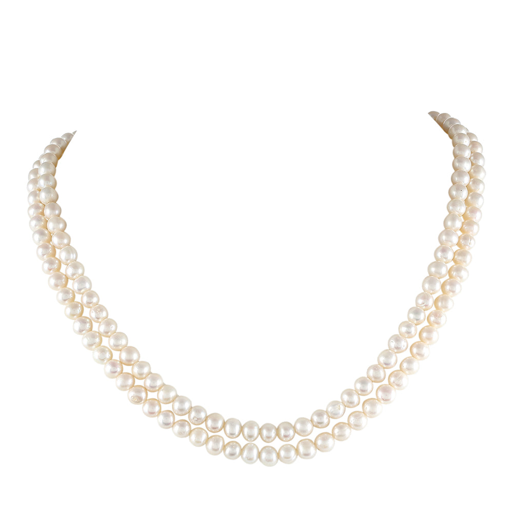 Naszyjnik srebrny pozłacany z perłami hodowlanymi słodkowodnymi 1 