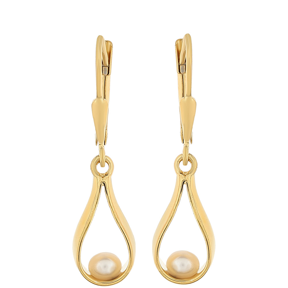 Kolczyki srebrne pozłacane z perłami hodowlanymi słodkowodnymi 1 