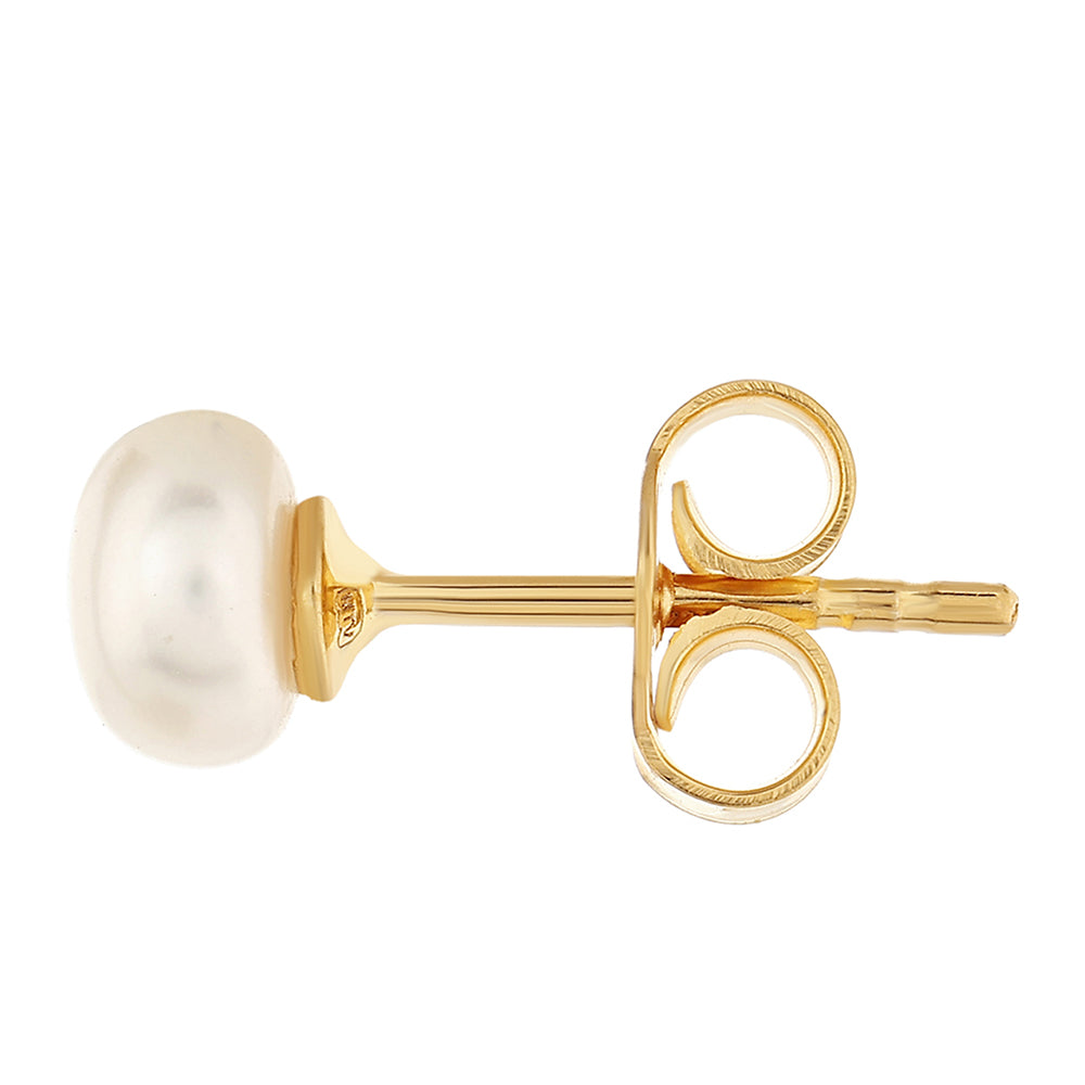 Kolczyki srebrne pozłacane z perłami hodowlanymi słodkowodnymi
