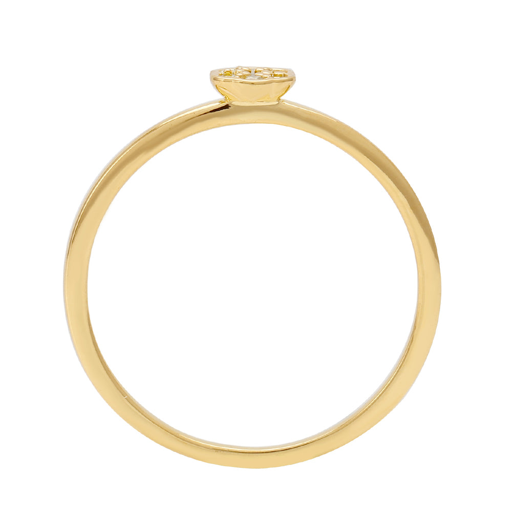 Pierścionek srebrny pozłacany z zielonym diamentem Veronese 5 