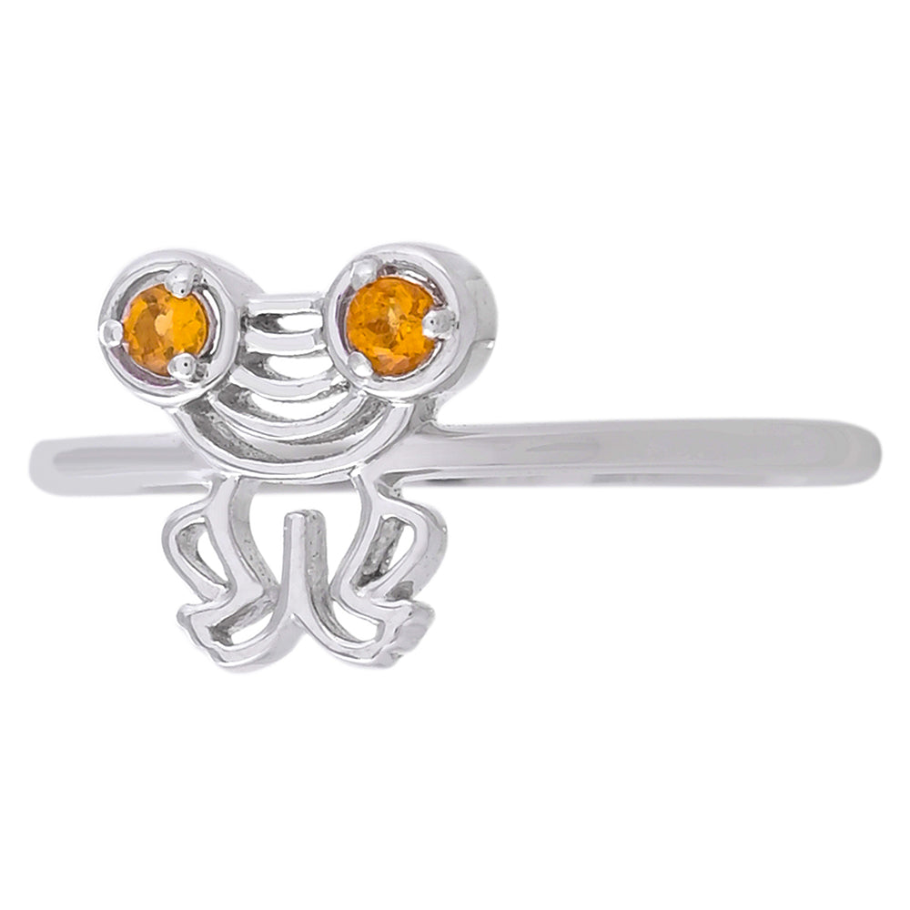 Pierścionek ze srebra próby 925 z cytrynem 4 