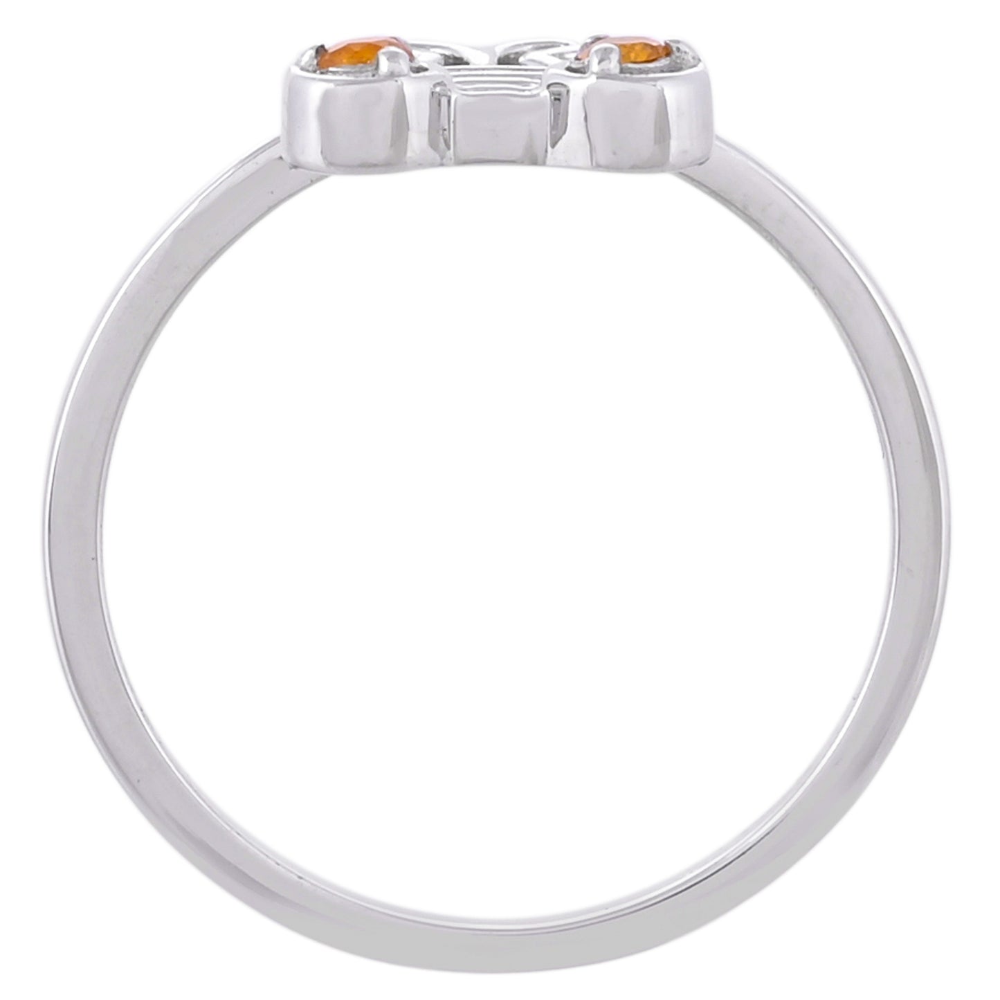 Pierścionek ze srebra próby 925 z cytrynem