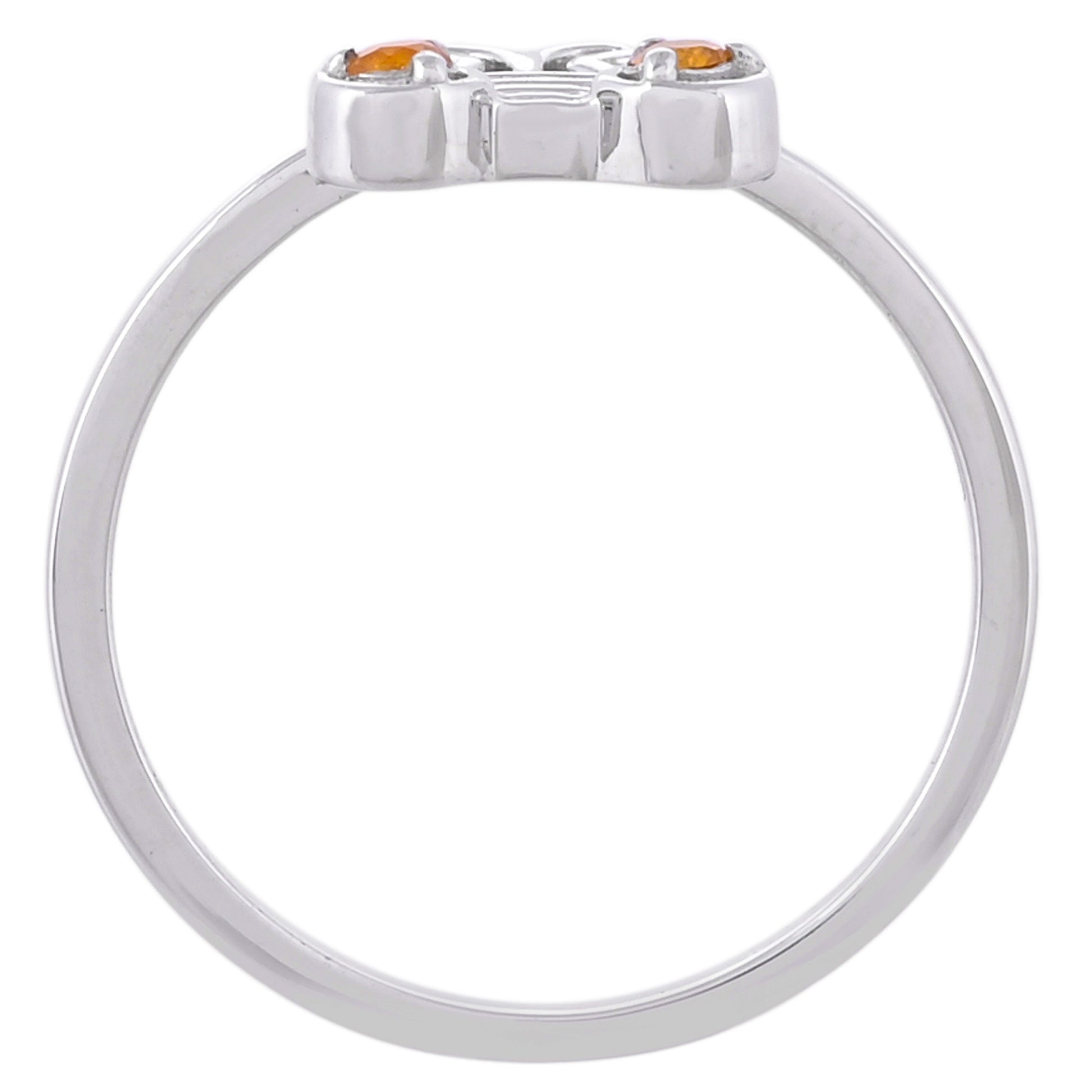 Pierścionek ze srebra próby 925 z cytrynem 3 