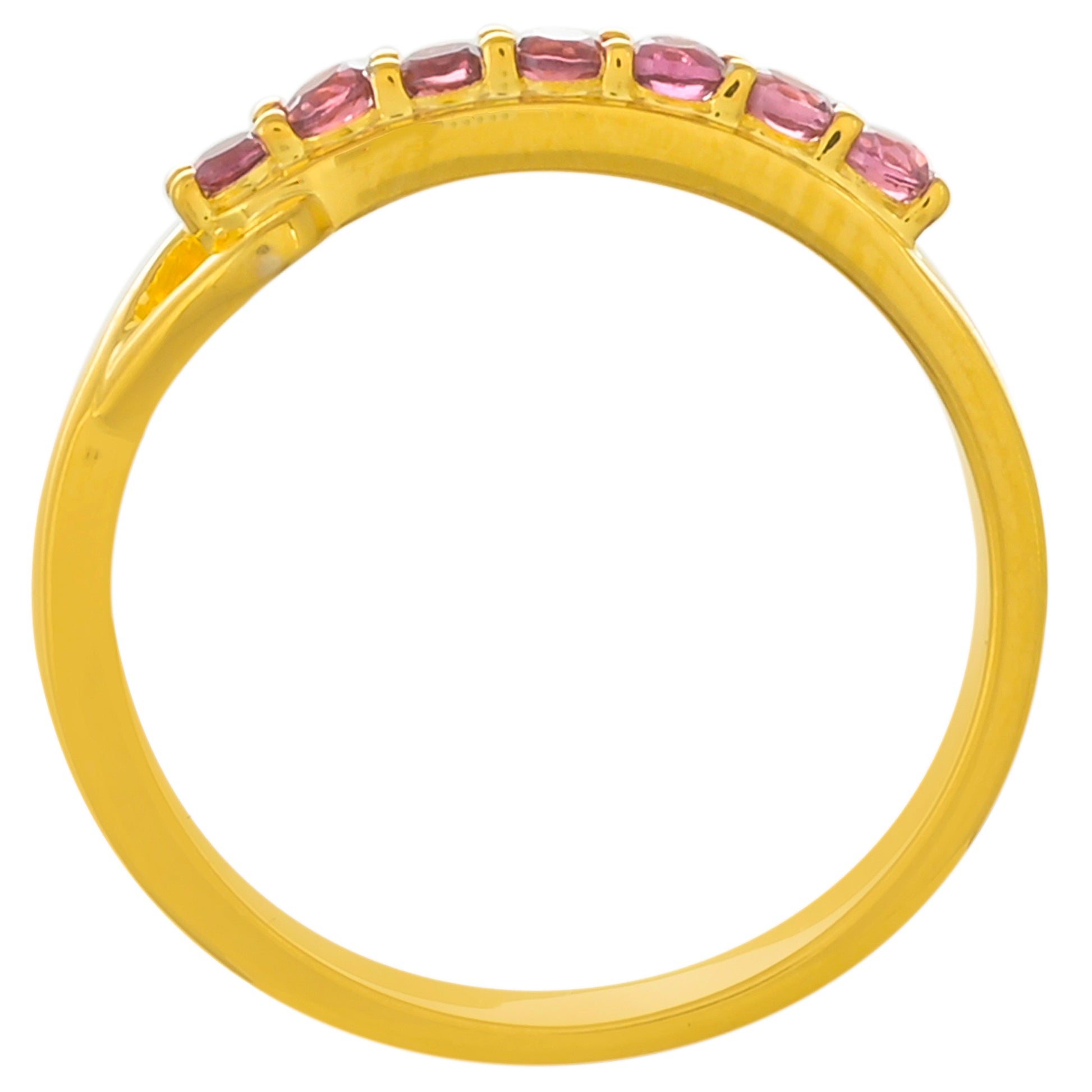 Pierścionek srebrny pozłacany z granatem rodolitem 4 