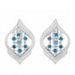 Kolczyki ze srebra próbe 925 z niebieskim diamentem