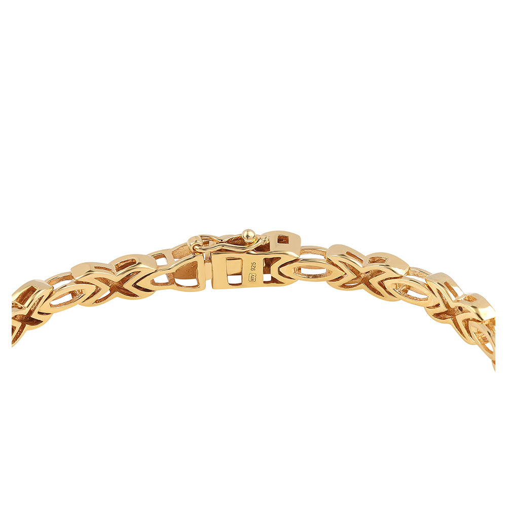 Bransoletka srebrna pozłacana z niebieskim diamentem